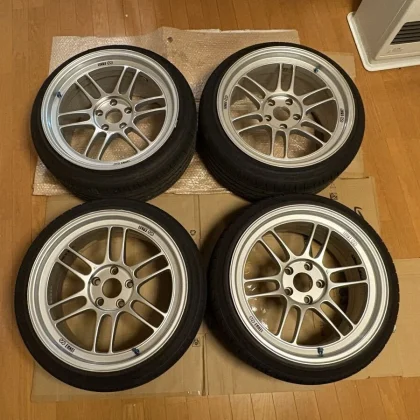 JDM ENKEI RPF1 10j +38 PCD114 5H 18 deep rim with Enkei tire 4Book bur No Tires