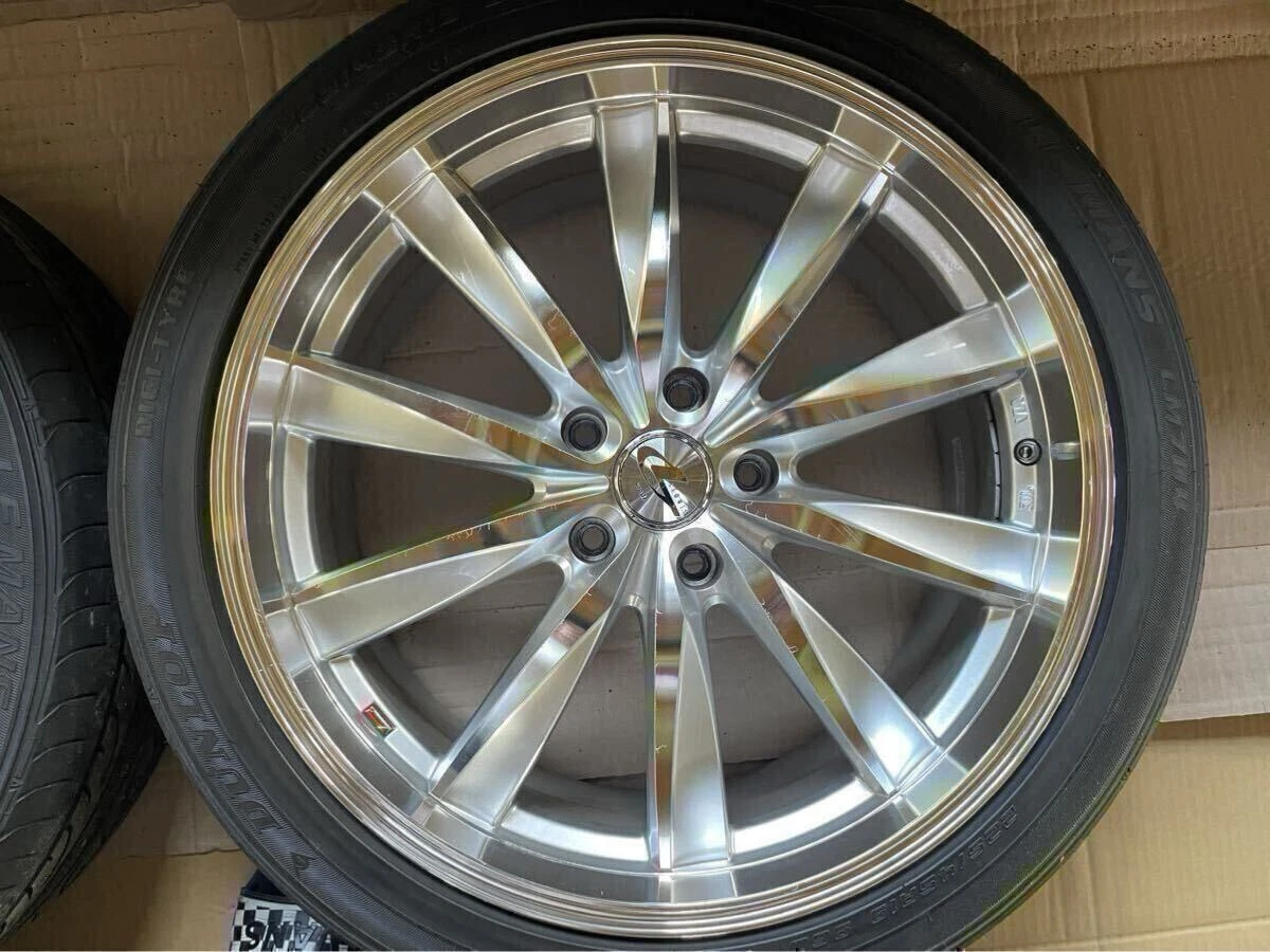 JDM Weds LEONIS 19 Hyper Silver Mirror Cut Aluminum Wheels 4Book 5-114 No Tires - Image 4