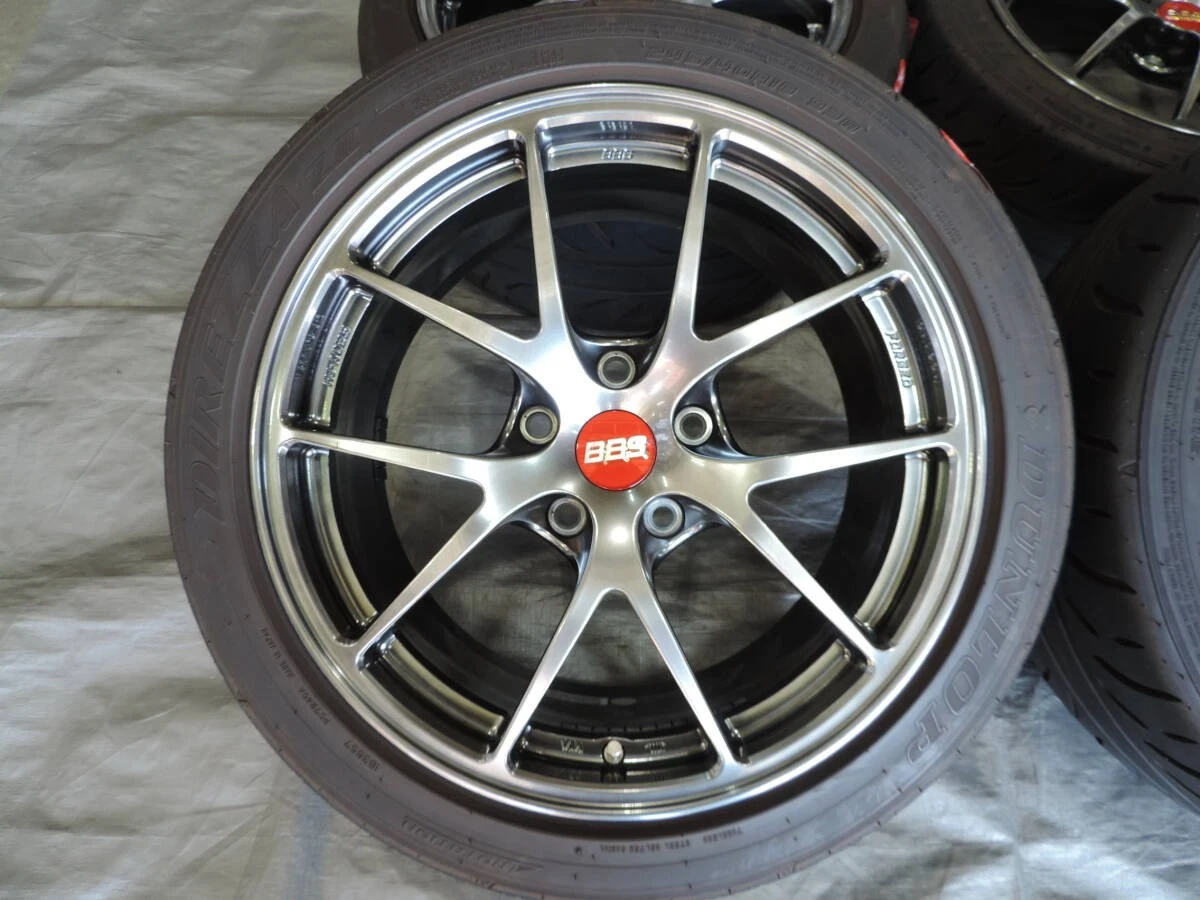 JDM Used BBS RI-A 025 wheels 189J+50 offset 5x120 bolt pattern Dunlop No Tires - Image 2
