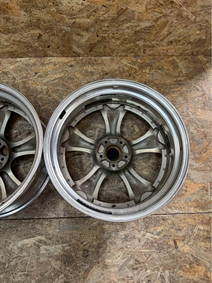 JDM Rare Amistad Bright wheels 198.5J+42 PCD114.3 5-hole 5H discontinu No Tires - Image 6