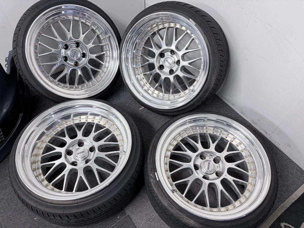 JDM Work Meister M1 3P PCD 112 Full Polish Deep Rim 9.5j 10.5j 18Audi No Tires