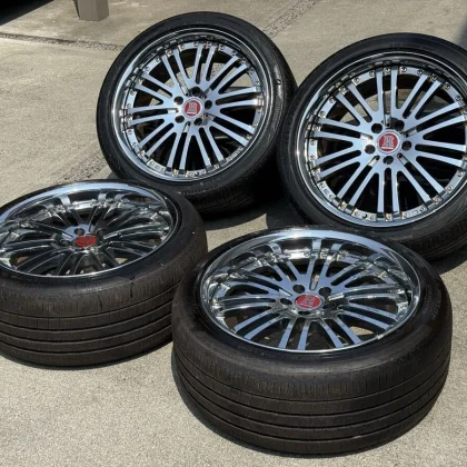 JDM Rare WORK LeZacks Universal deep rims with forged plating and high No Tires