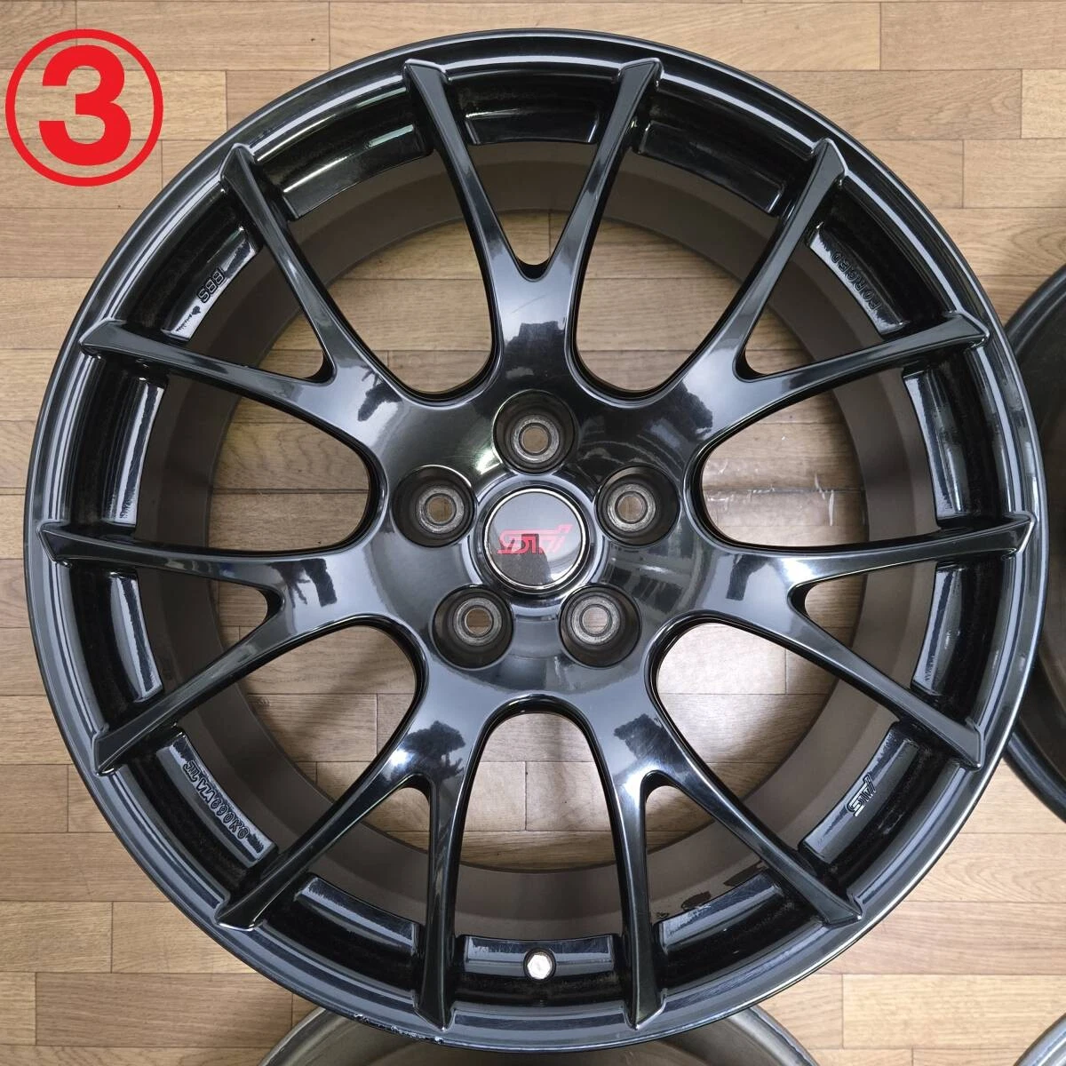 JDM 198.5J +53 PCD114.3 WRX STI S207 Genuine BBS RG523 forging NBR whe No Tires - Image 4