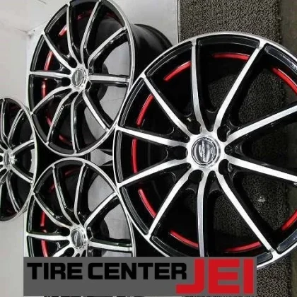JDM Used 4-piece set of Schneider 8J+35 114.3 Crown aluminum wheels fo No Tires
