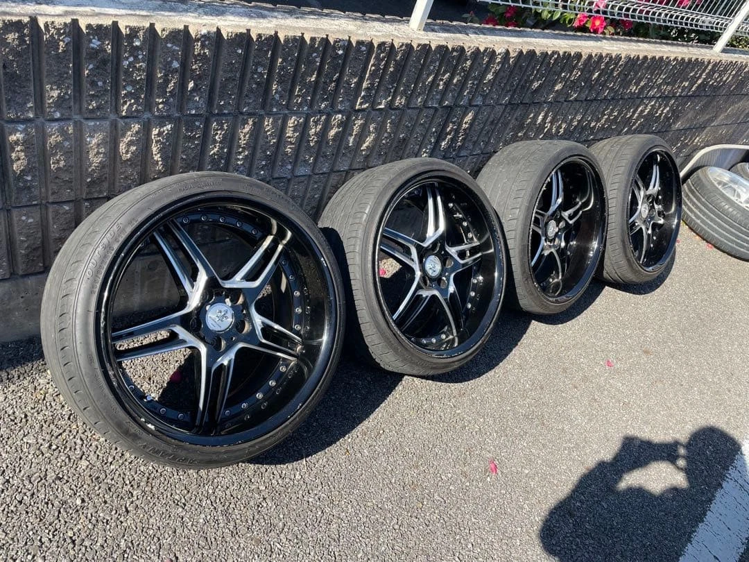 JDM WORK Durandal 9.5j+15 deep rims for mini vans sedans and Drill-Lik No Tires - Image 3