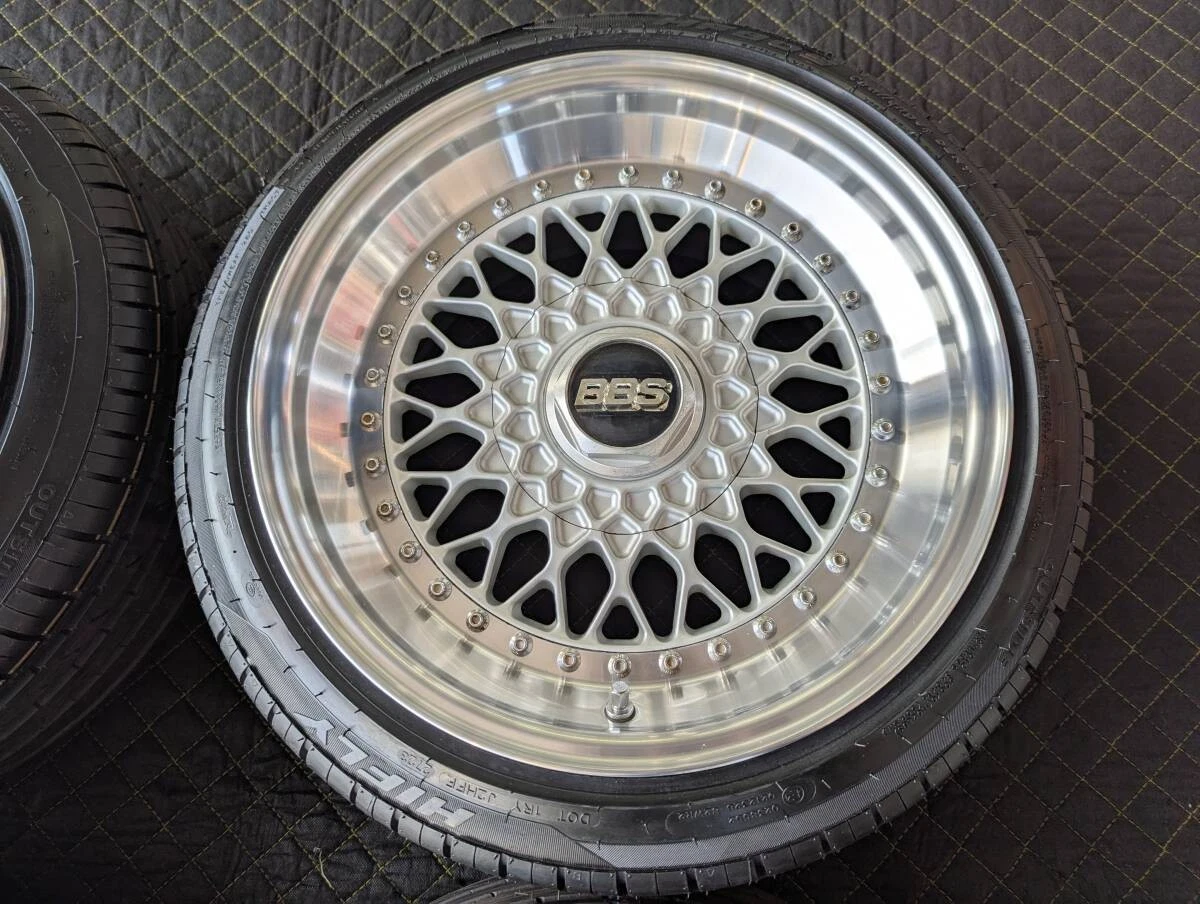 JDM Rare BBS RS040 16x8J+24/8.5J+18 4H PCD114.3 rebarreled and polishe No Tires - Image 4