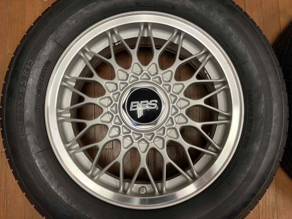JDM SUBARU STI genuine BBS forging 15-inch wheels 6J+55 5H100 Bridgest No Tires - Image 3