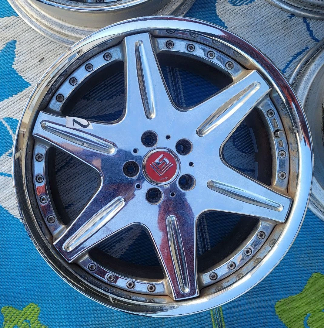 JDM WORK LS406 aluminum wheels 208.5J +38 9.5 No Tires - Image 3