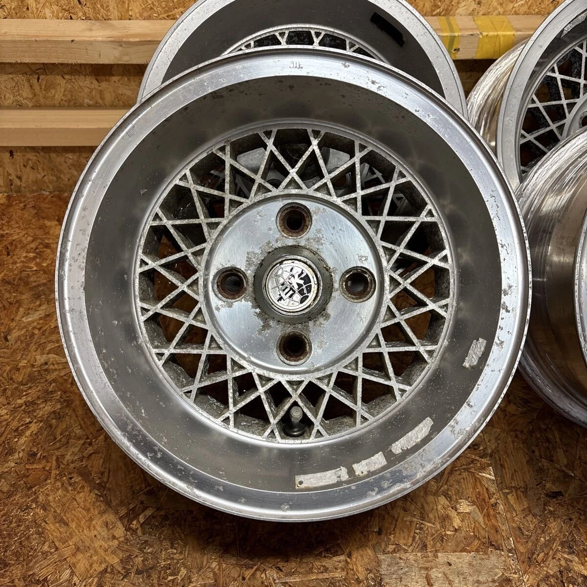 JDM Rare deep rims ENKEI mesh 13x7J+2 114.3/4 bolt pattern for older c No Tires - Image 2