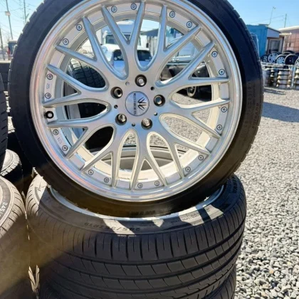 JDM WORK multi Forchetta aluminum wheels with summer tires 4-pack set No Tires