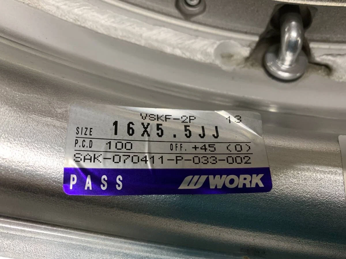 JDM WORK VS-KF VSKF 2P 16x5.5J 4H100 +45 1Pc Only WORK Out of Print - Image 4