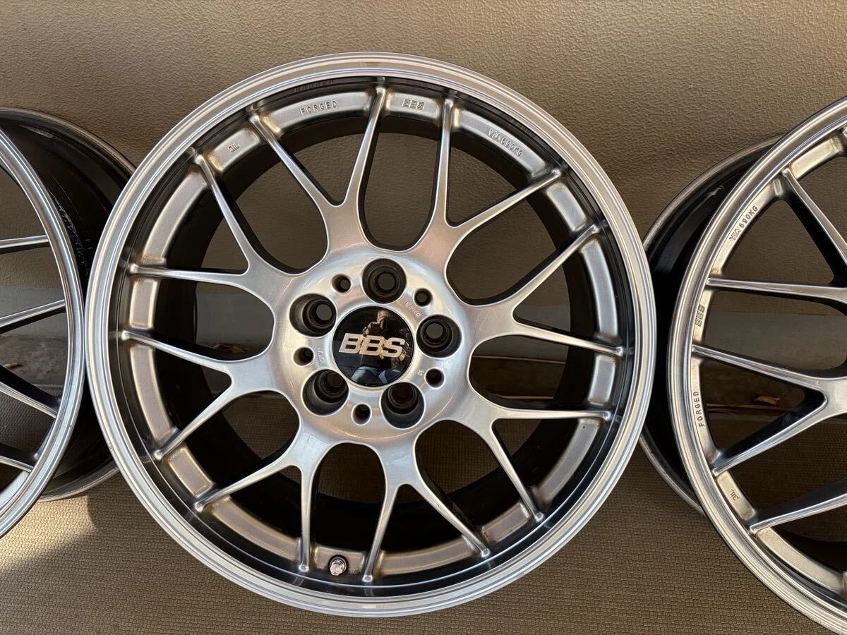 JDM Excellent Condition BBS RG-R Diamond Black RG791 112 8J+50 Ultra L No Tires - Image 3