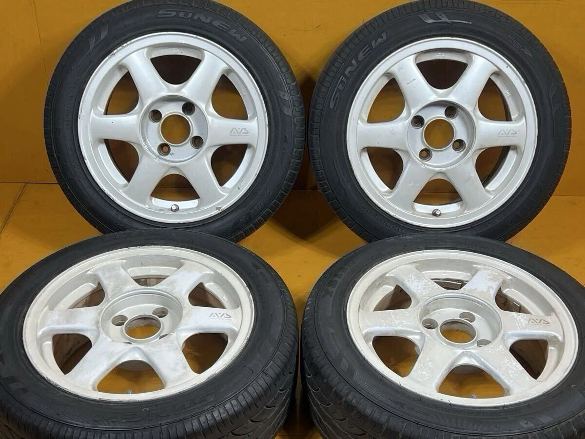 JDM Discontinued AVS Model 6 16-inch 7j +30 pcd114.3 4-lug SUNEW 205/5 No Tires