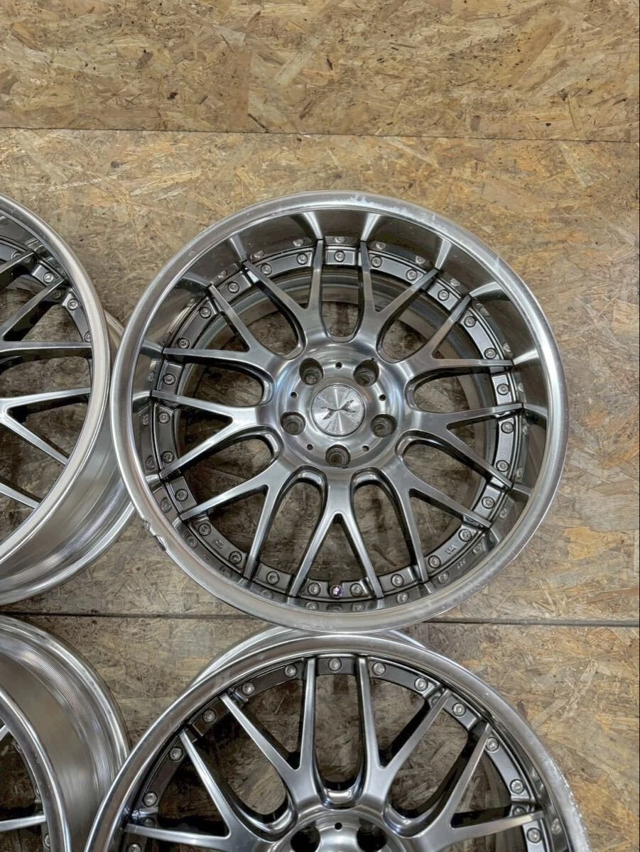 JDM Rare WEDS Maverick 709M 188.5J+24 9.5J+30 PCD114.3 5-hole 5H deep No Tires - Image 4