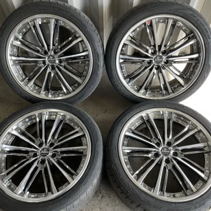 JDM Weds Kranze Acquerdo 4-Pack with Japanese-Made Summer Tires 20-inc No Tires