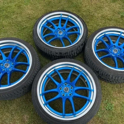 JDM 20-inch WorkEmotion CR2P Candy Blue No Tires