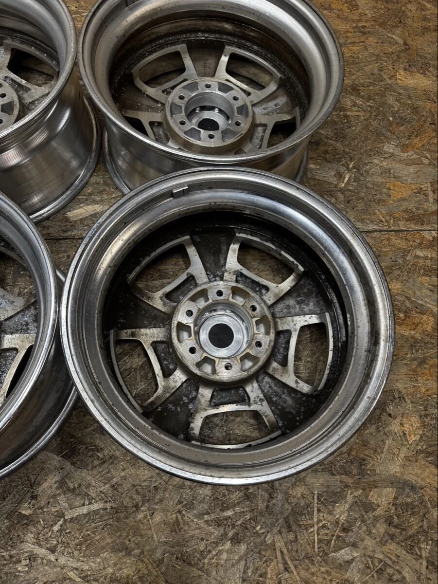 JDM Rare WORK Euroline DH 188.5J+25 9J+25 PCD139.7 6-hole 6H deep rim No Tires - Image 10