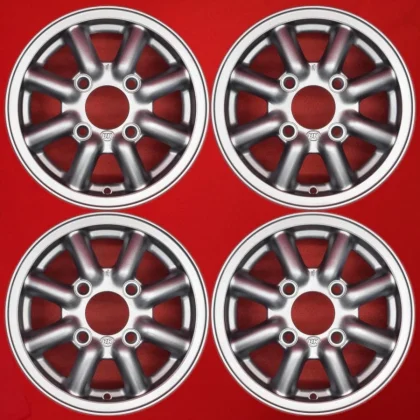 JDM Out of print rare used Black Racing wheels 4Book 4.5J 12 PCD114.3 No Tires