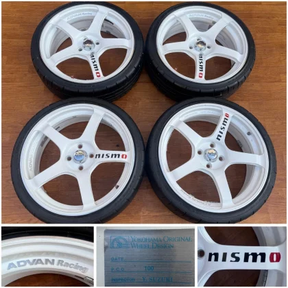 JDM Japan-made YOKOHAMA ADVAN Racing 18-inch wheels with DUNLOP 215/35 No Tires