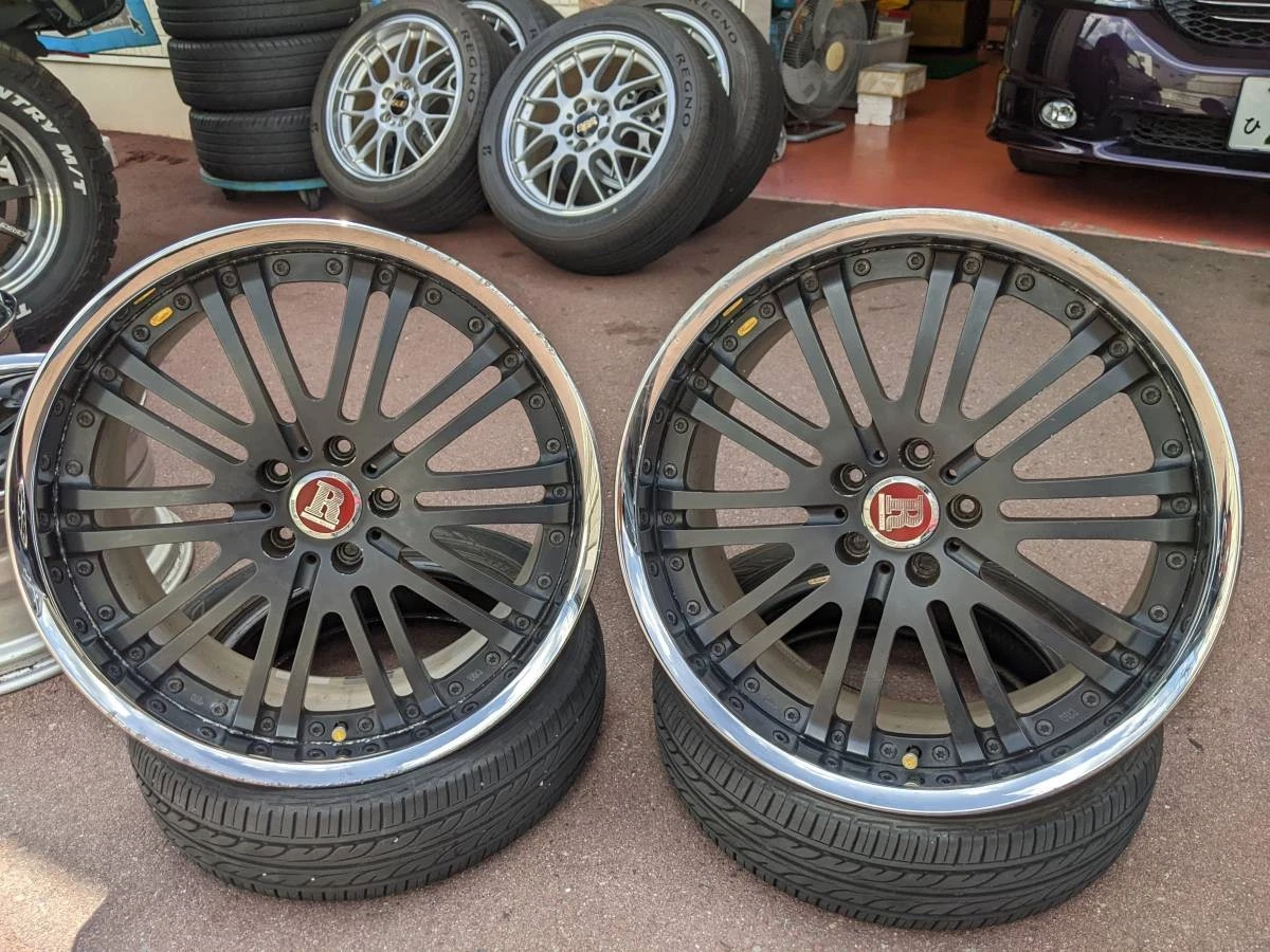 JDM WORK Deep Rims 9.5J/10J Extra Thick for Alphard Vellfire Skyline F No Tires - Image 2