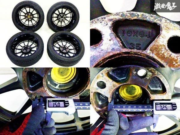JDM Good condition ENKEI NT03 +M wheels 4-piece set 188J +35 PCD120 5 No Tires - Image 7