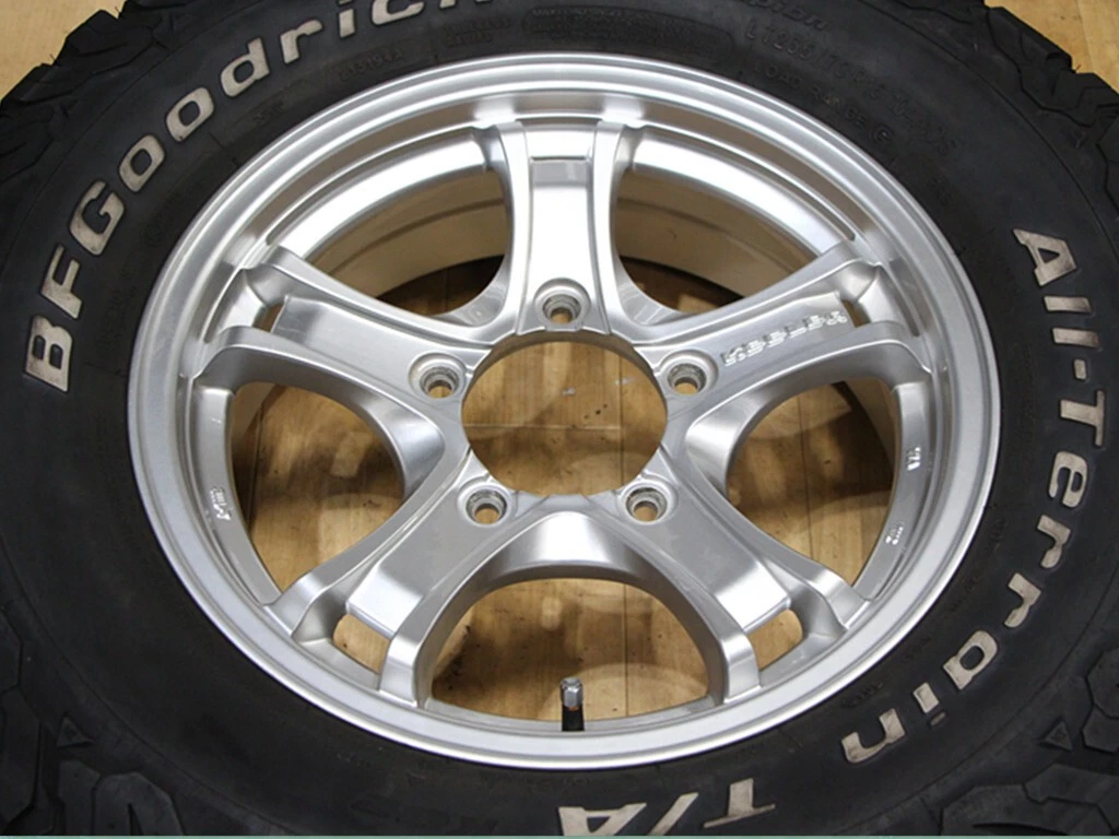 JDM C86 WEDS KEELER 16X5.5J+22 PCD139.7 JWL-T Goodrich 235/70R16 LT ti No Tires - Image 4