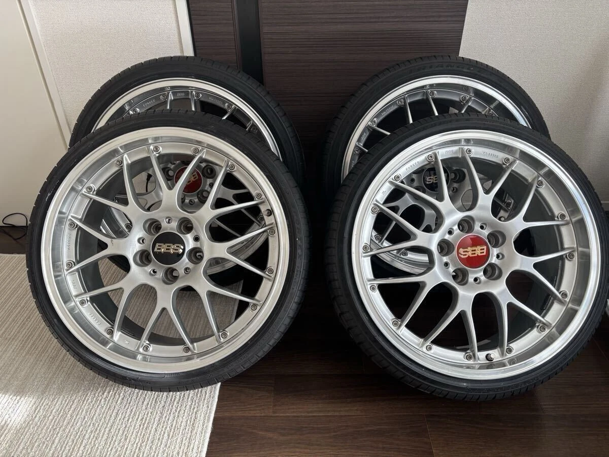 JDM BBS RS-GT 8.5J/9.5J-19 +38 DSK 215/35-19 235/35-19 Forged Silver 2 No Tires