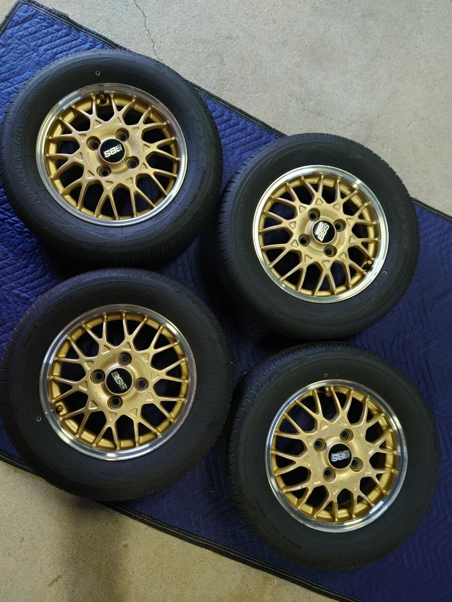 JDM BBS FORGED 13 Subaru OP tires 2023 model 165/65R13 very sharp out No Tires