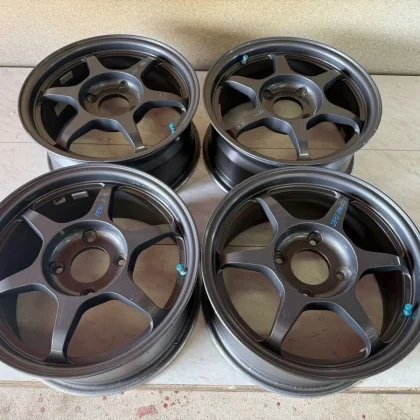 JDM H07 P1 Racing 15-inch Aluminum Wheels 7J +42 114.3/4H Used 4Book F No Tires