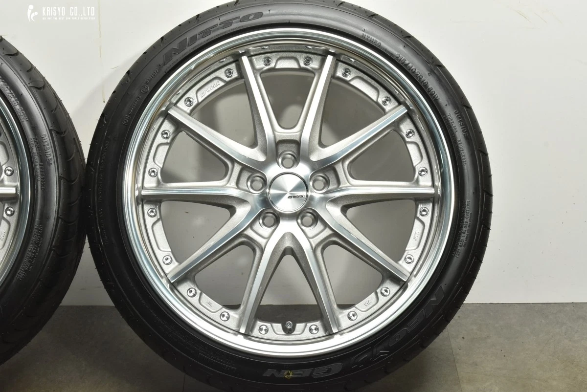 JDM Two-piece deep rims WORK Lanvec LS10 18-inch wheels 7.5J+43 PCD100 No Tires - Image 6