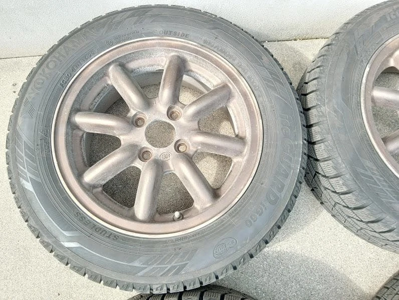 JDM BR Roadster Levin Civic Winter 185/60R14 Black Racing Tires No Tires - Image 4