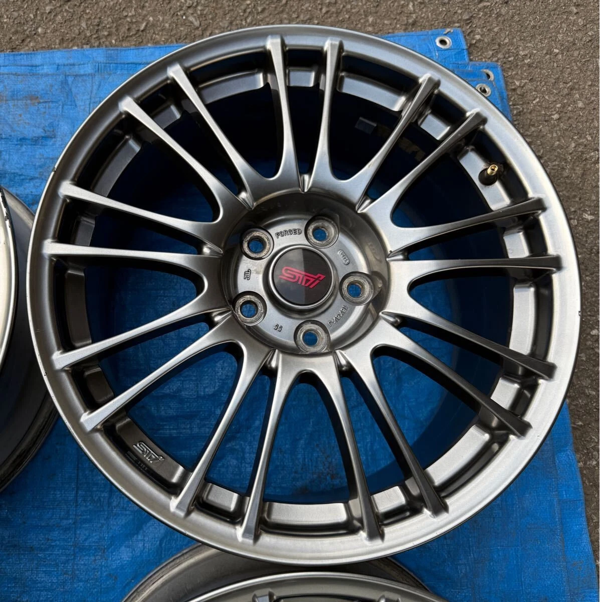 JDM Forging Subaru STI Genuine Option BBS RV739 18 8.5J +55 GVB GVF GR No Tires - Image 5