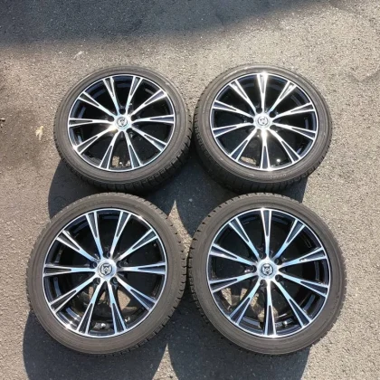 JDM 2F-4110t Weds RIZLEY BL Aluminum Wheels 4-Book 1818x7.5J 114.3mm + No Tires