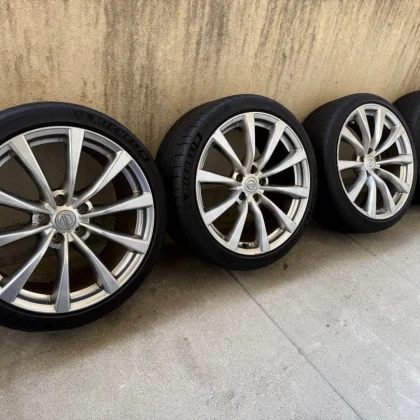 JDM Nissan V36 Skyline Enkei 19-inch aluminum wheels with 4-pack tires No Tires