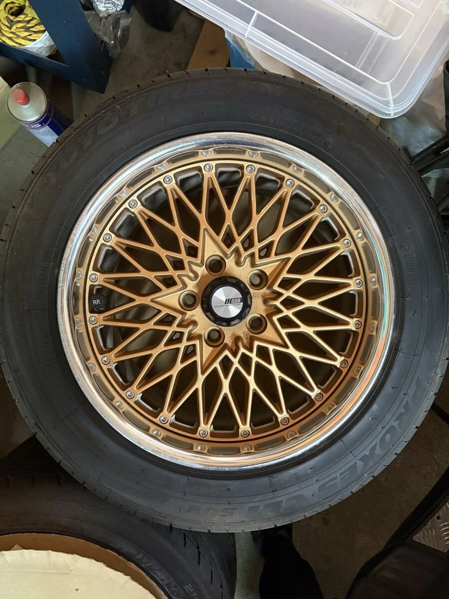 JDM SSR Formula Mesh 178J +26 9J +38 5H114.3 gold 4-book set Speedster No Tires - Image 5