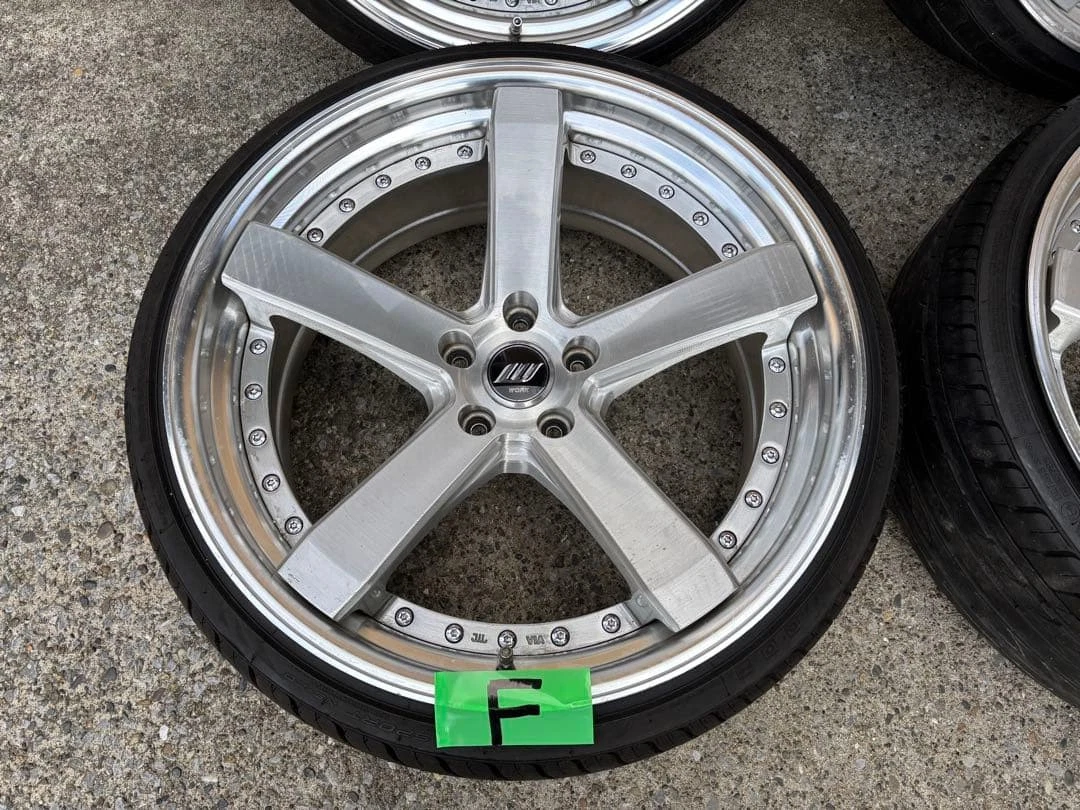 JDM WORK Gist ST2 20-inch wheel and tire set No Tires - Image 2