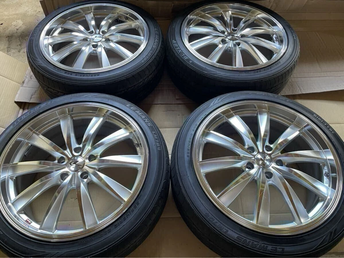 JDM Weds LEONIS 19 Hyper Silver Mirror Cut Aluminum Wheels 4Book 5-114 No Tires