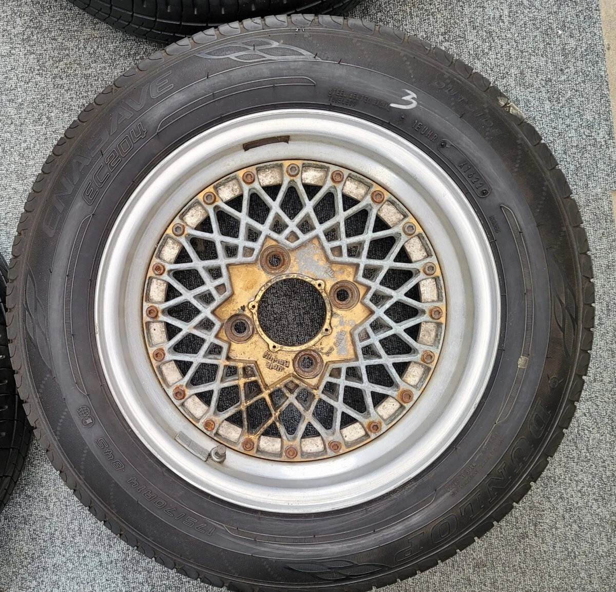 JDM Superb RAYS VOLK RACING 146J 4-lug PCD114.3 +14 DUNLOP/dunlop/EC20 No Tires - Image 4