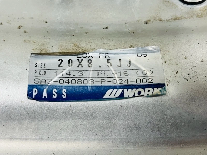 JDM WORK Discontinued LS 105 208.5J +16 114.3/5-Hole 3-Piece O-Disc De No Tires - Image 10