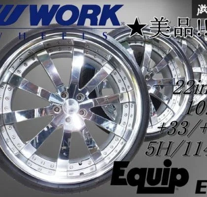 JDM WORK Equip E10 2210.5J +33 / +24 5-hole PCD114.3 Wheels 4Book for No Tires