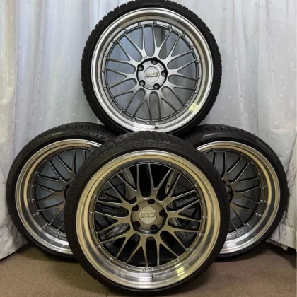 JDM Premium BBS LM Champion Edition Wheel and Tire Set: LM225 20x9.0+1 No Tires