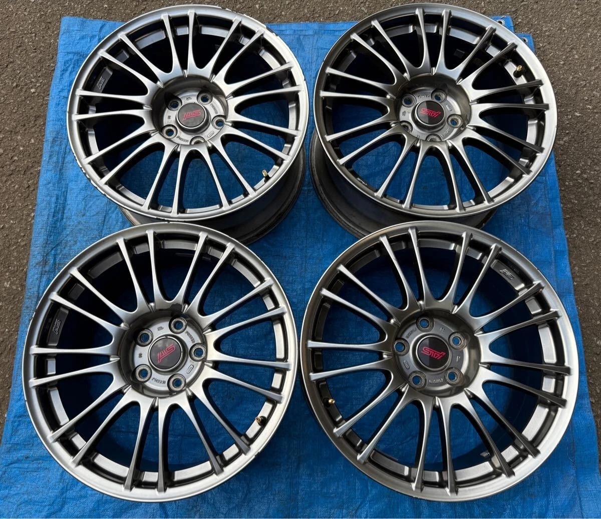 JDM Forging Subaru STI Genuine Option BBS RV739 18 8.5J +55 GVB GVF GR No Tires