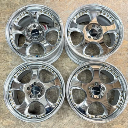 JDM Rare Gartmaier 188.5J+32 9J+38 PCD114.3 5-hole 5H Discontinued Chr No Tires