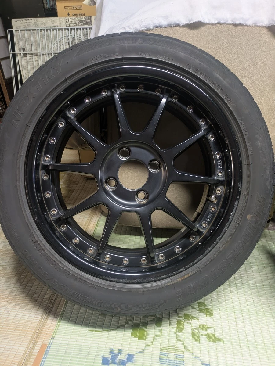 JDM SSR SP3-R 6.5J 4H100 +39 different rim widths front and rear 195/5 No Tires - Image 4