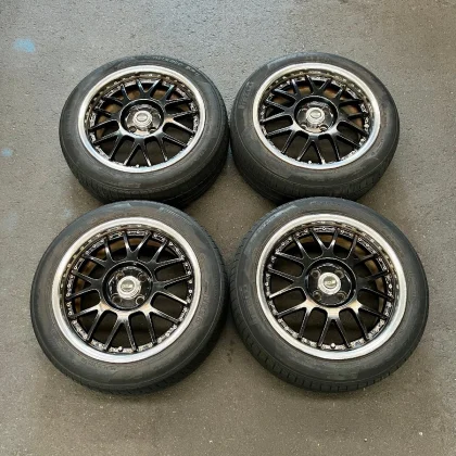 JDM Set of 4 aftermarket wheels with tires: TANABE SSR Professor MS1R No Tires
