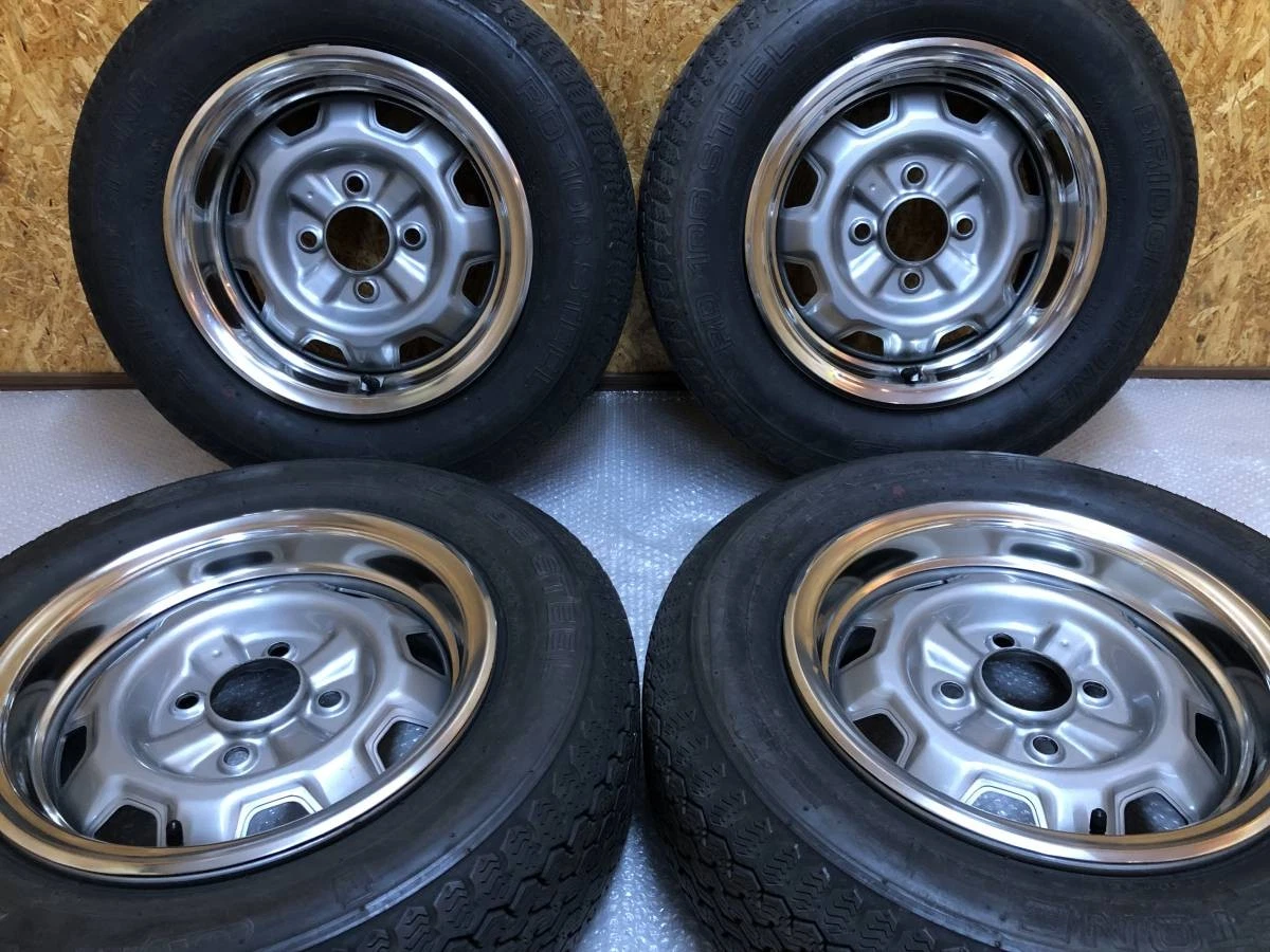 JDM Superb NISSAN DR30 R30 Skyline Genuine 145J Steel Wheel Ring Rim C No Tires - Image 2