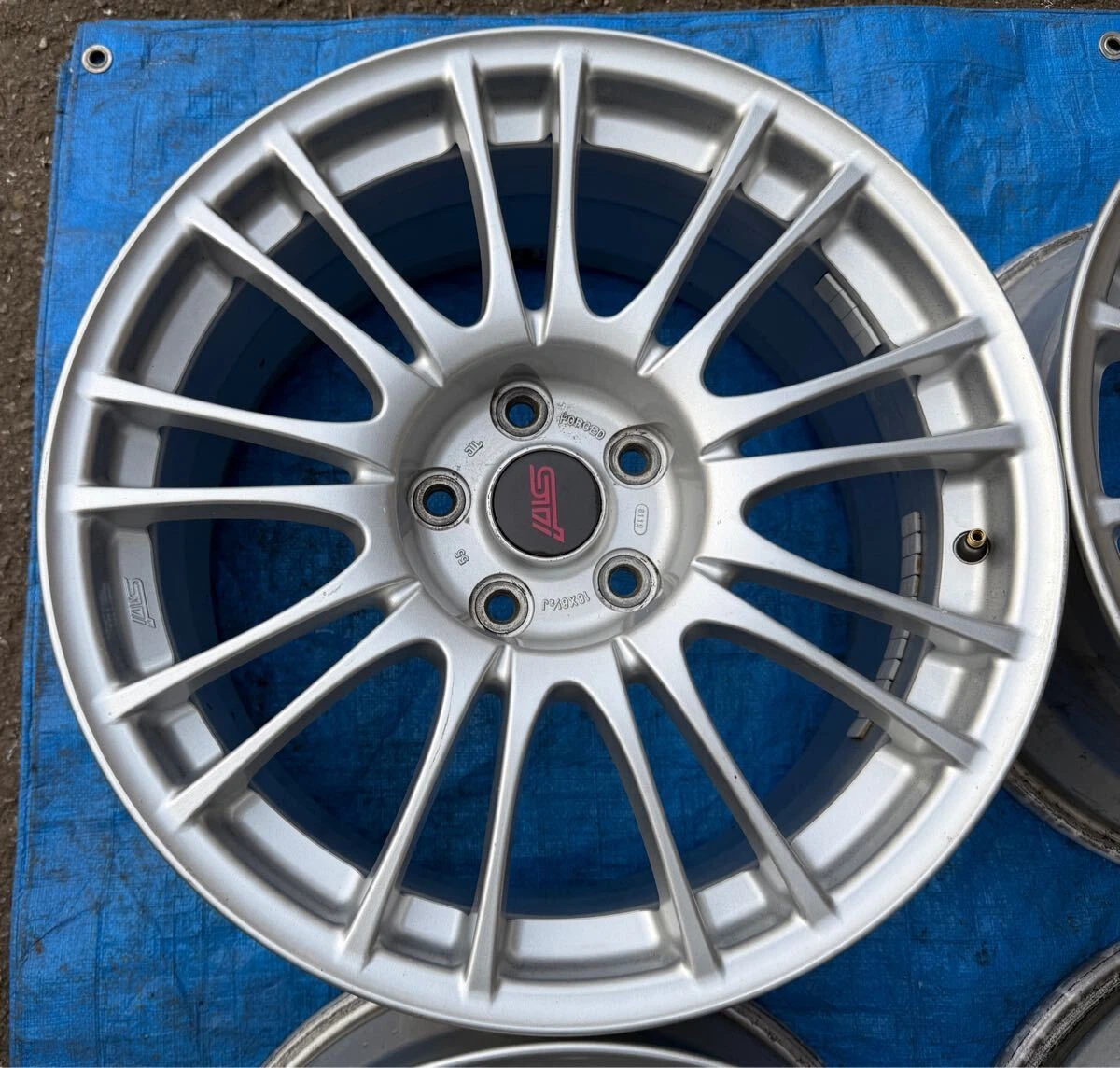 JDM Forging Subaru STI Genuine Option BBS RV739 18 8.5J +55 GVB GVF GR No Tires - Image 4