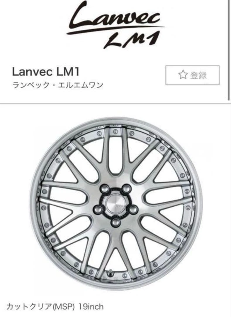 JDM WORK Lanvec LM1 work Lanvec 19-inch No Tires