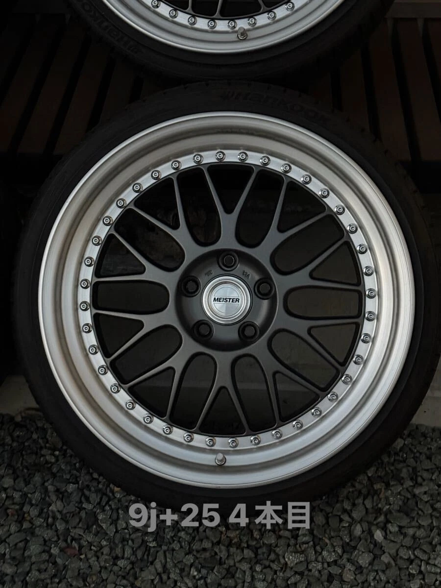 JDM Work Meister M1 199j+25 10j+25 wheels with different front and rea No Tires - Image 5