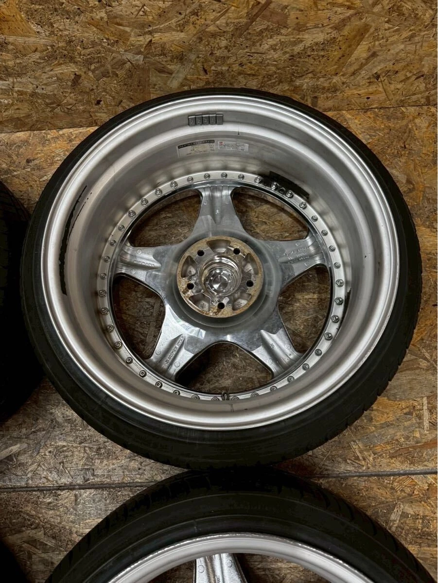 JDM Rare Leonhardt Orden 1910J +7 +6 PCD114.3 5-hole 5H Discontinued D No Tires - Image 9